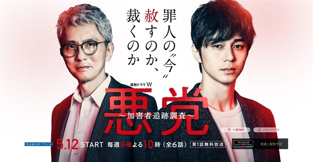 wowow連続ドラマW「悪党」で青柳翔さん、山口紗弥加さんに着用いただいた腕時計画像