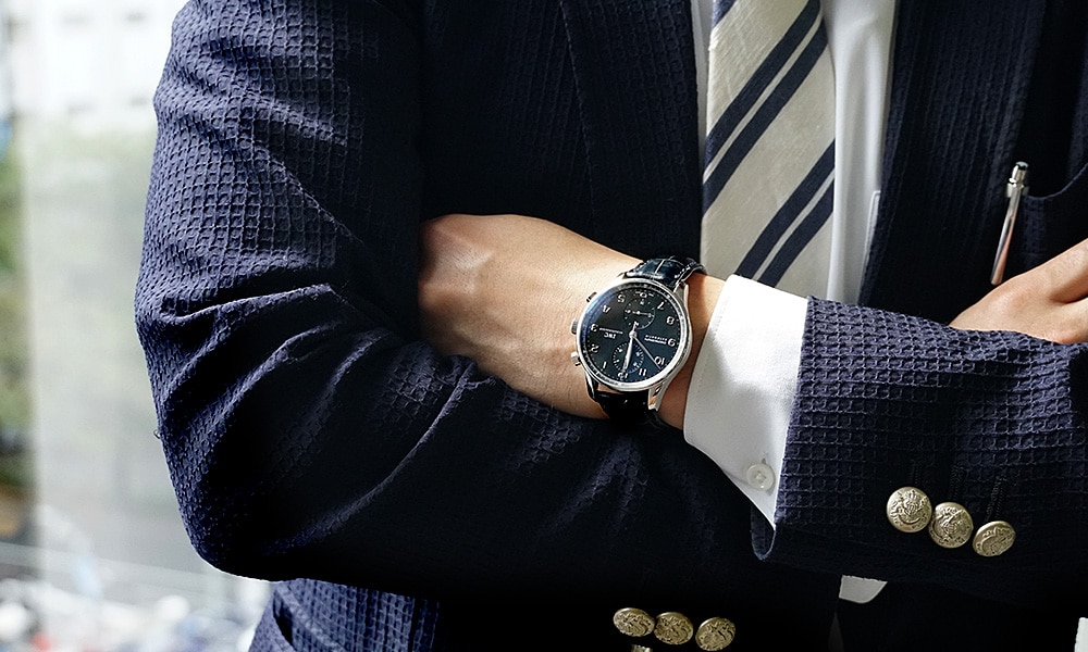 IWC ポルトギーゼの着用イメージ
