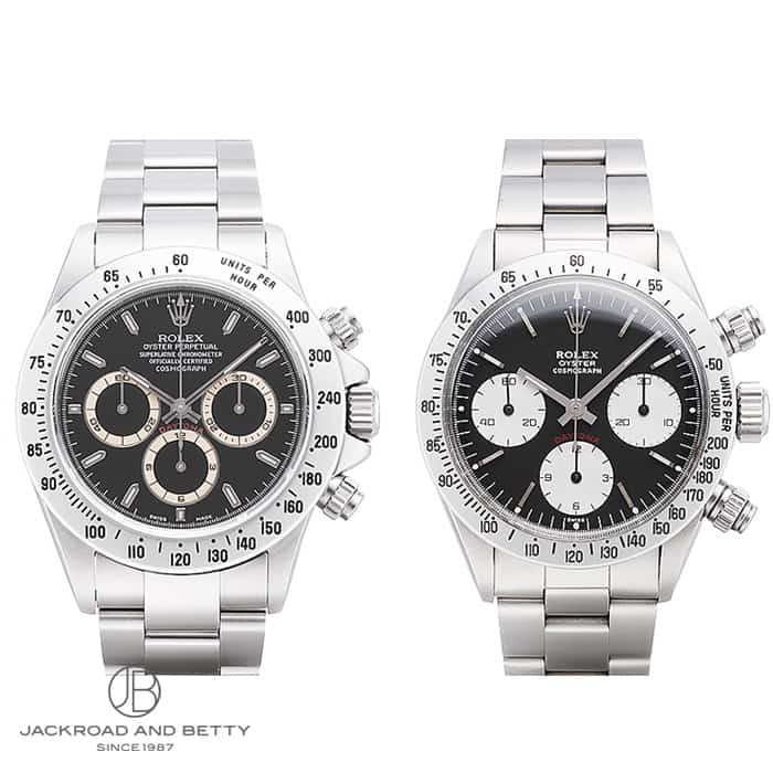 ロレックス コスモグラフ デイトナ Ref.16520とロレックス コスモグラフ デイトナ Ref.6265を比較