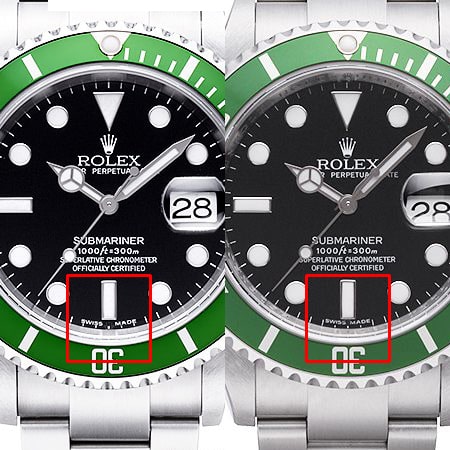 ロレックス サブマリーナーデイト Ref.16610LVを比較