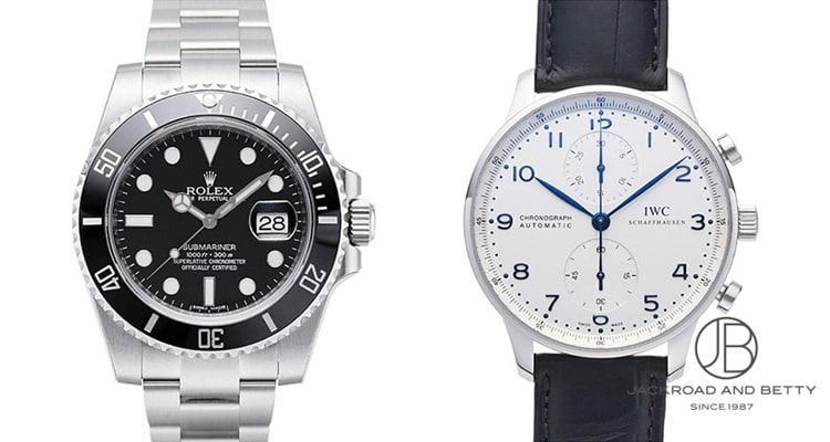 ロレックス サブマリーナー デイト Ref.116610LNとIWC ポルトギーゼ クロノグラフ オートマチック Ref.IW371446の比較
