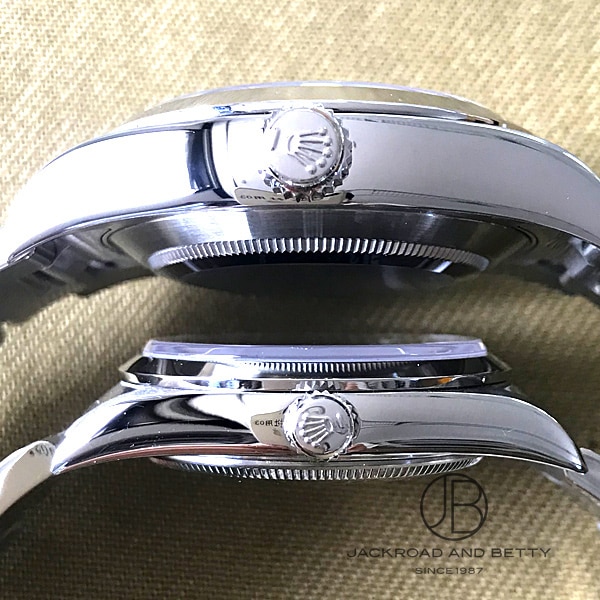 上：ロレックス エアキング Ref.116900 下：ロレックス エアキング Ref.14000M