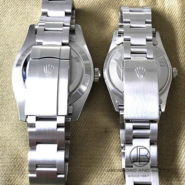 左：ロレックス エアキング Ref.116900 右：ロレックス エアキング Ref.14000M