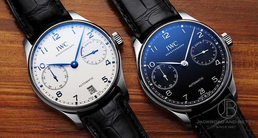 左:IWC ポルトギーゼ オートマティック 7デイズ Ref.IW500705 、右:IWC ポルトギーゼ オートマティック 7デイズ Ref.IW500703 