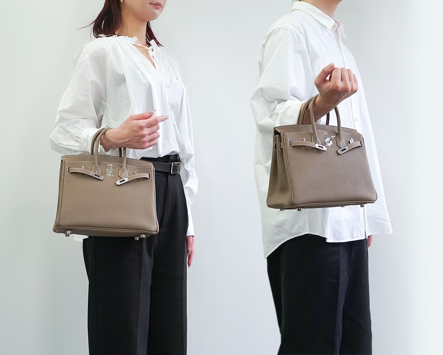 バーキン25を手首にかけると…