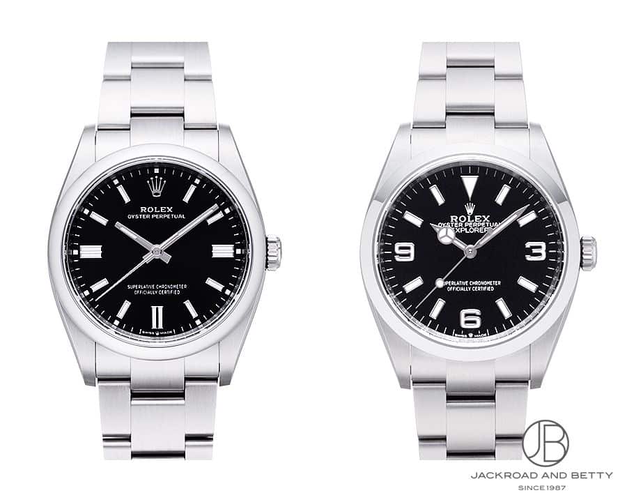 ロレックス オイスター パーペチュアル 36 Ref.126000とロレックス エクスプローラー 36 Ref.124270の比較