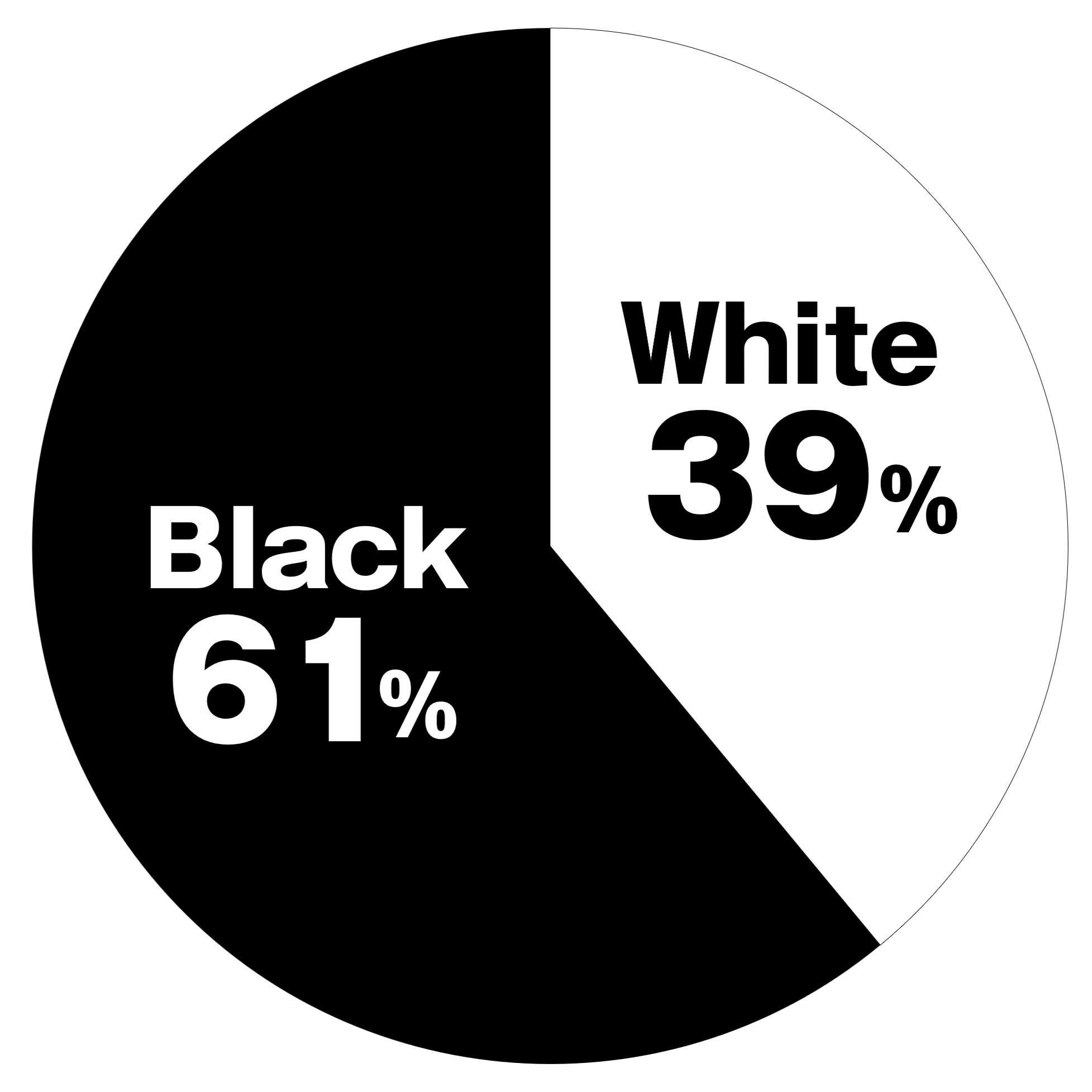 J12のホワイトとブラックの人気比率のグラフ