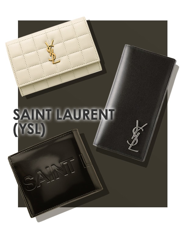 上、サンローラン (YSL) カサンドラ フラップ ウォレット/中、サンローラン (YSL) カサンドラ ロング ウォレット /下、サンローラン (YSL) SAINT LAURENT ウォレット