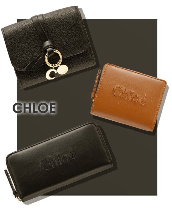 上、クロエ アルファベット スモール トリフォールド ウォレット/中、クロエ クロエ センス コンパクト ウォレット /下、クロエ クロエ センス ロング ウォレット