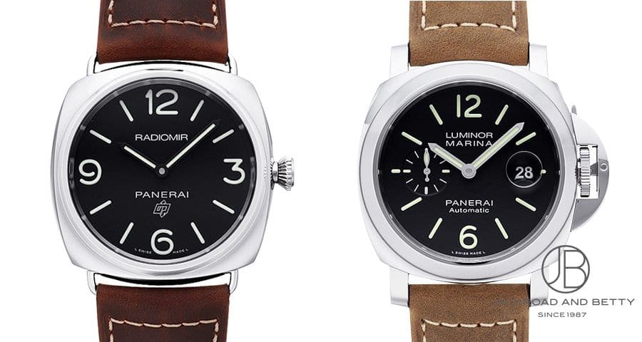 パネライ ラジオミール ブラックシール Ref.PAM00183とパネライ ルミノール マリーナ 44mm Ref.PAM01104の比較