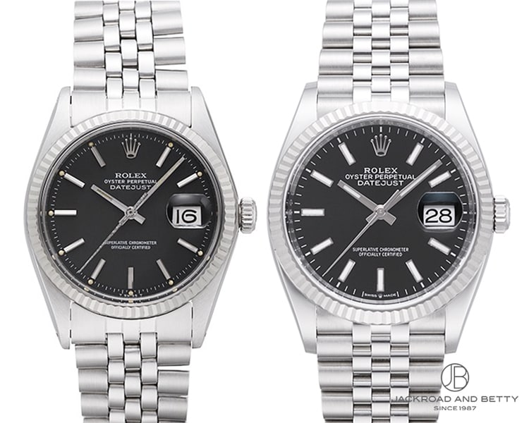 左はヴィンテージ Ref.1601、右は現行モデル Ref.126234