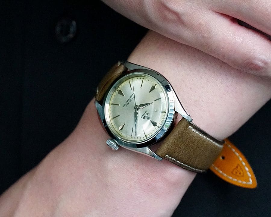 チューダー(チュードル)  オイスター Ref.7934の手首周り15.5cm 男性着用イメージ