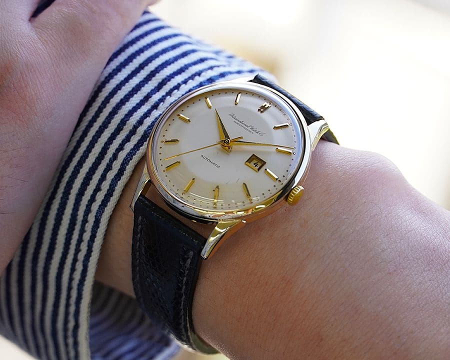 IWC ラウンド オートマチックの手首周り15.5cm 男性着用イメージ