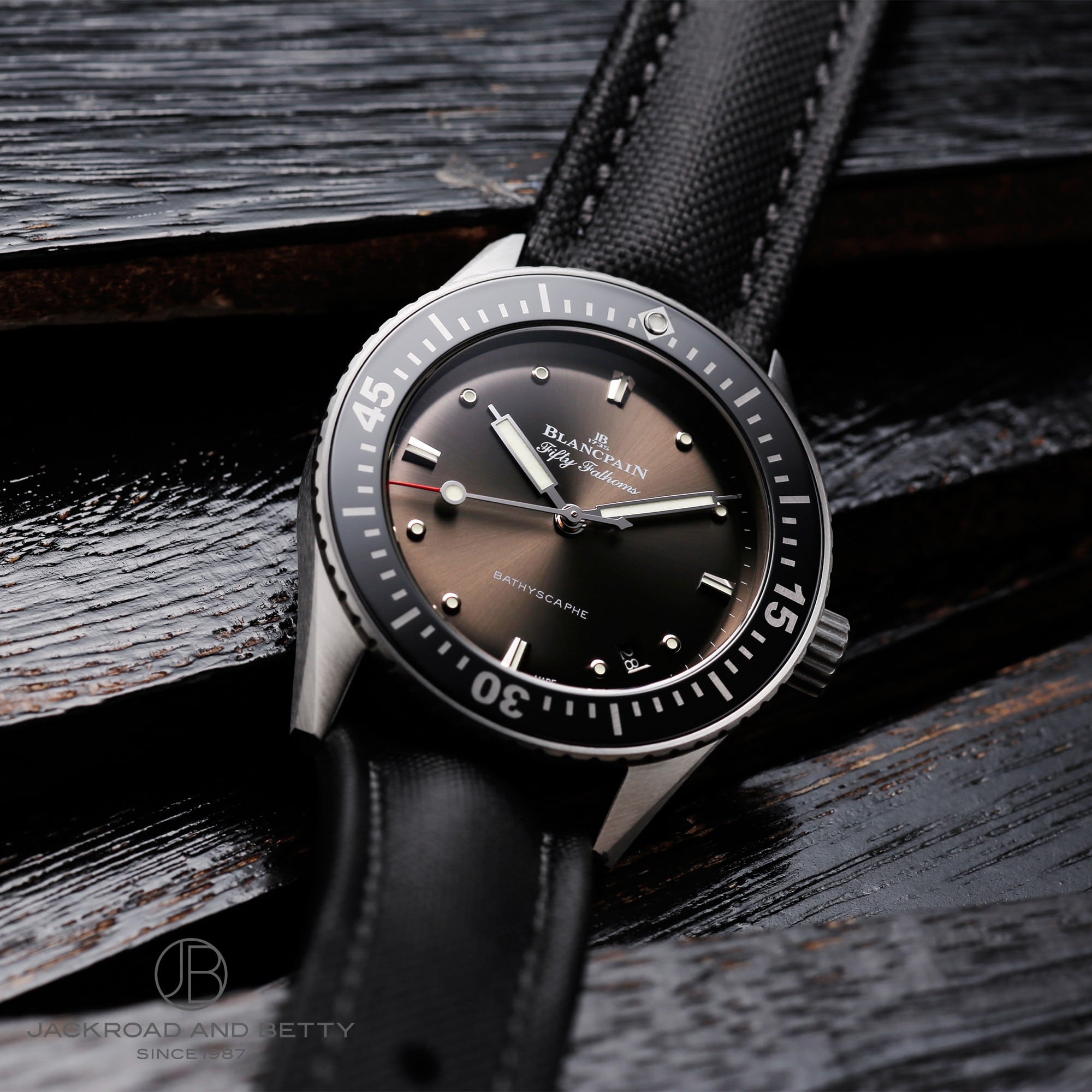 ブランパン Blancpain 5100B-1110-B52A フィフティ ファゾムス バチスカーフ デイト 自動巻き メンズ 良品 箱・保証書付き_765907