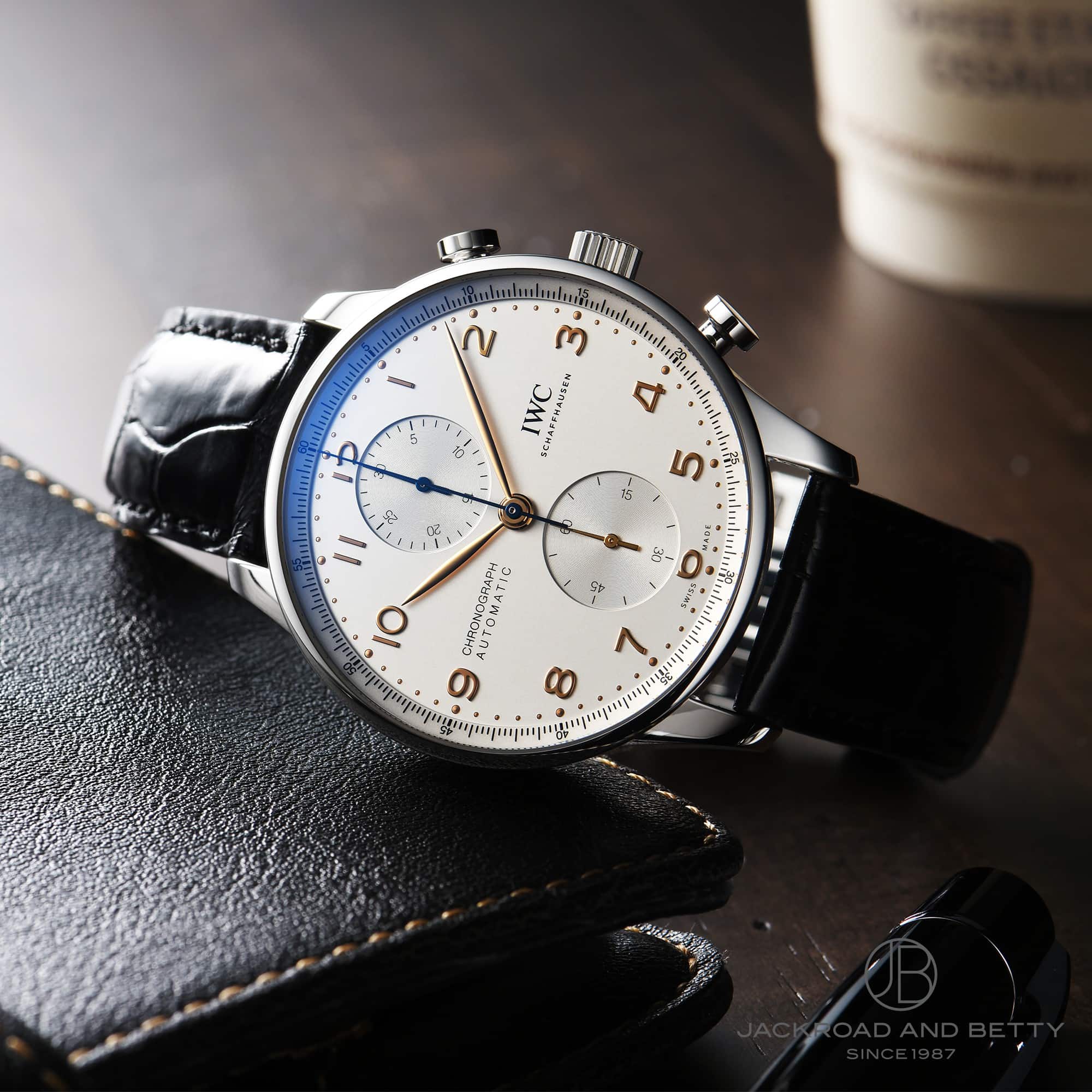 IWC SCHAFFHAUSEN IW371604 ポルトギーゼ クロノグラフ 自動巻き メンズ 良品 _775638