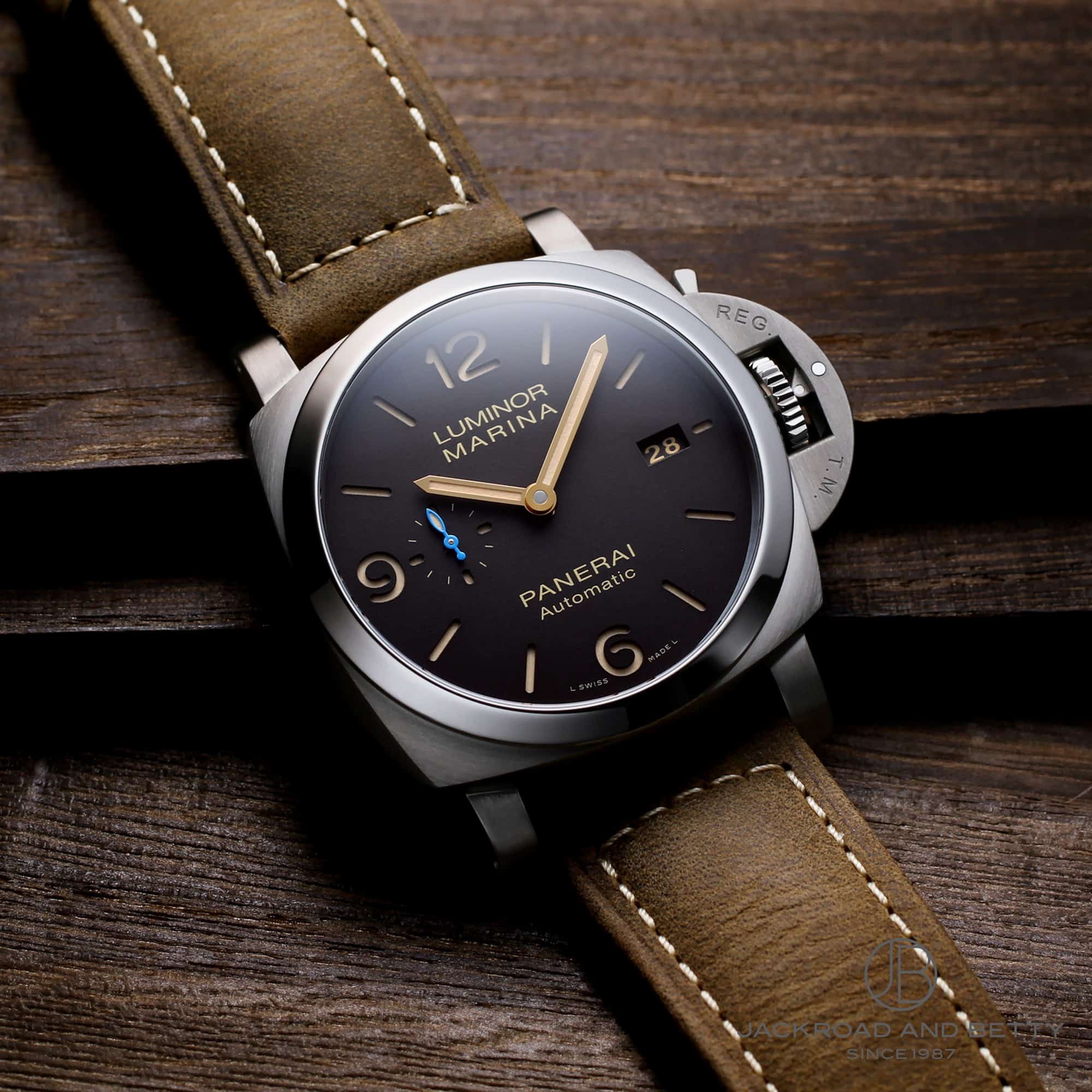 【118070】PANERAI パネライ  PAM01351 ルミノール マリーナ 1950 3デイズ ブラウンダイヤル TI/ラバー 自動巻き 保証書 純正ボックス 腕時計 時計 WATCH メンズ 男性 男 紳士