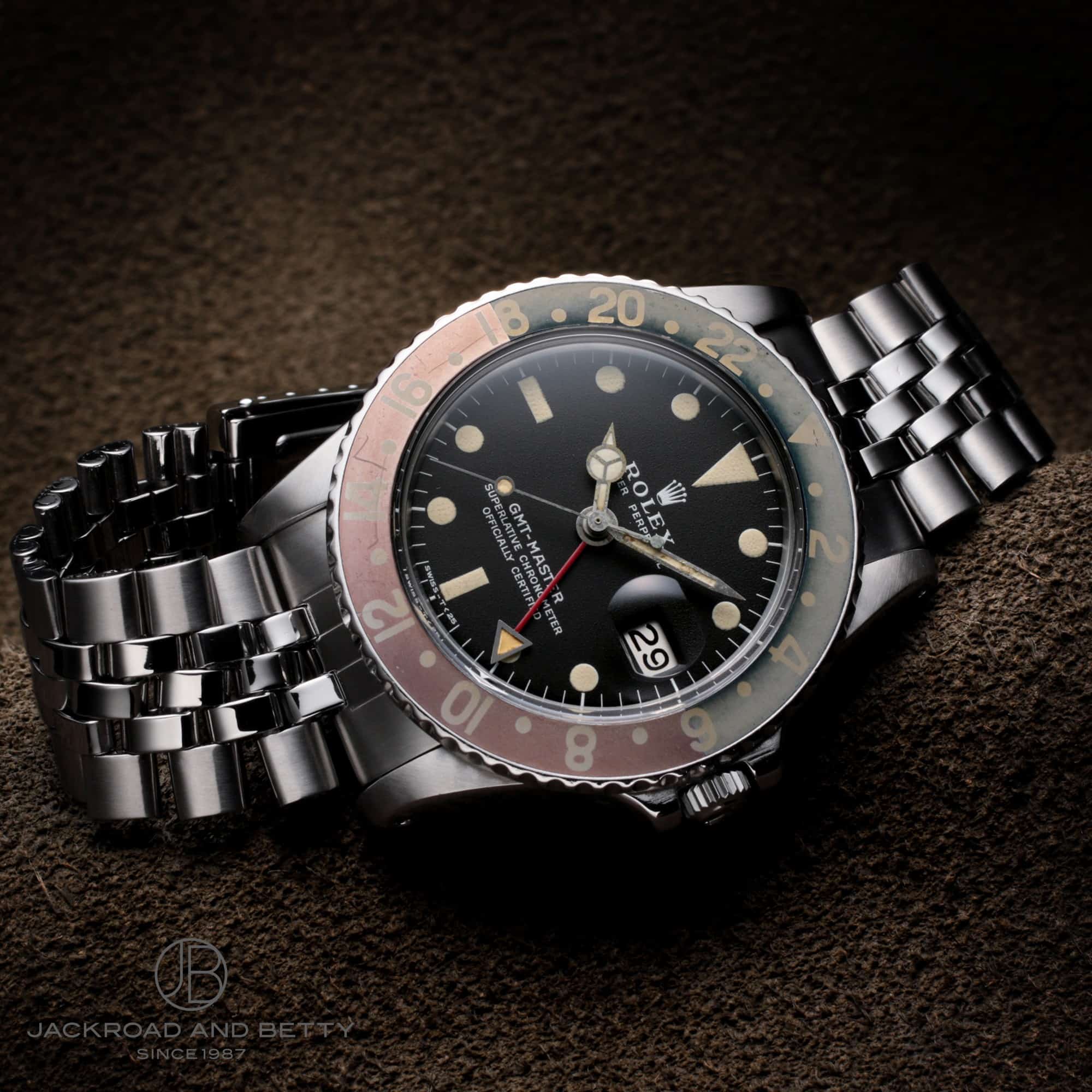 時計GMT master 1675 黒 褪色 ベゼルのみ ROLEX 純正 - 腕時計(アナログ)