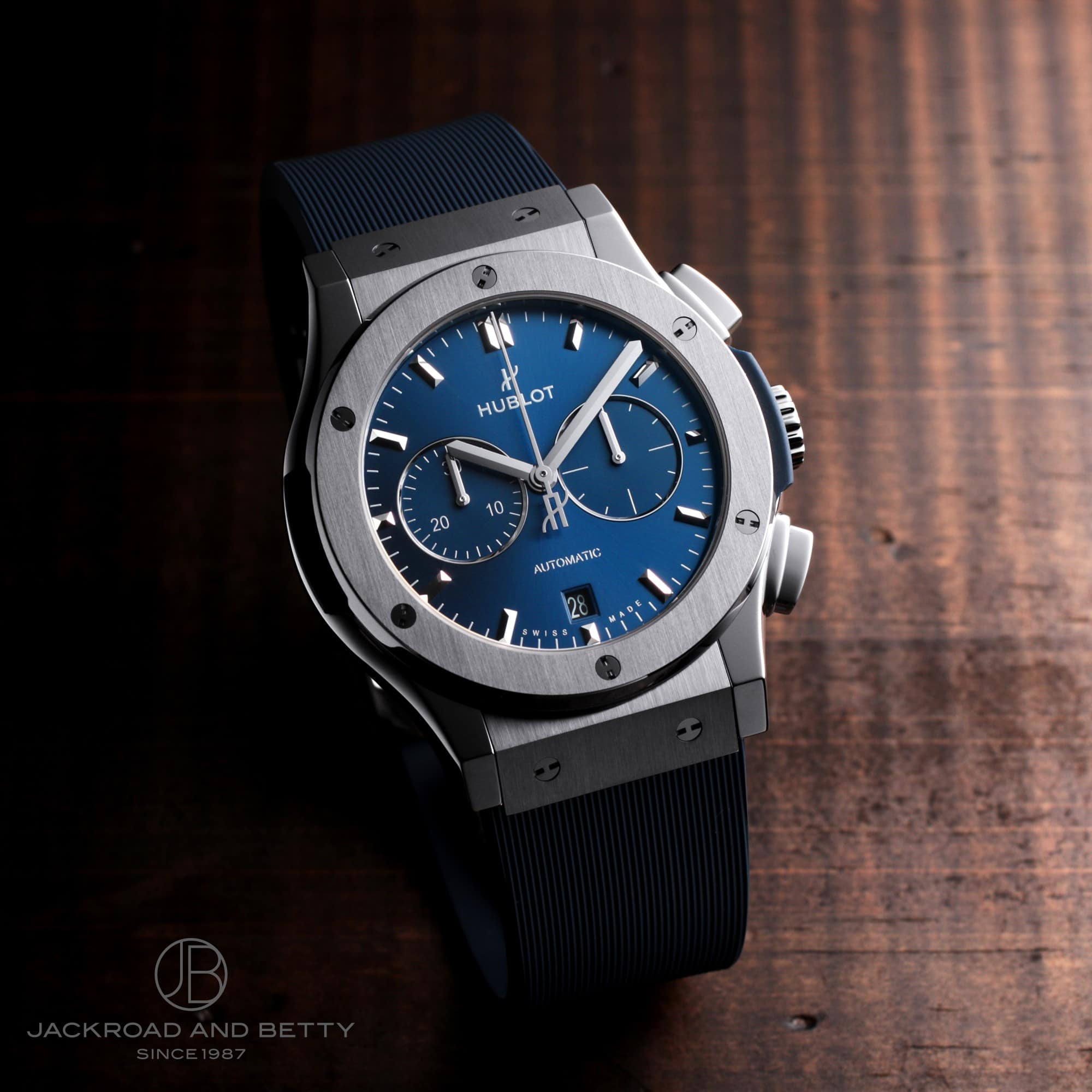 F☆HUBLOT ウブロ クラシックフュージョン 520.CM.7170.CM 44mm クロノグラフ 青 ブルー ネイビー セラミック メンズ 自動巻き【6ヶ月保証】【腕時計】