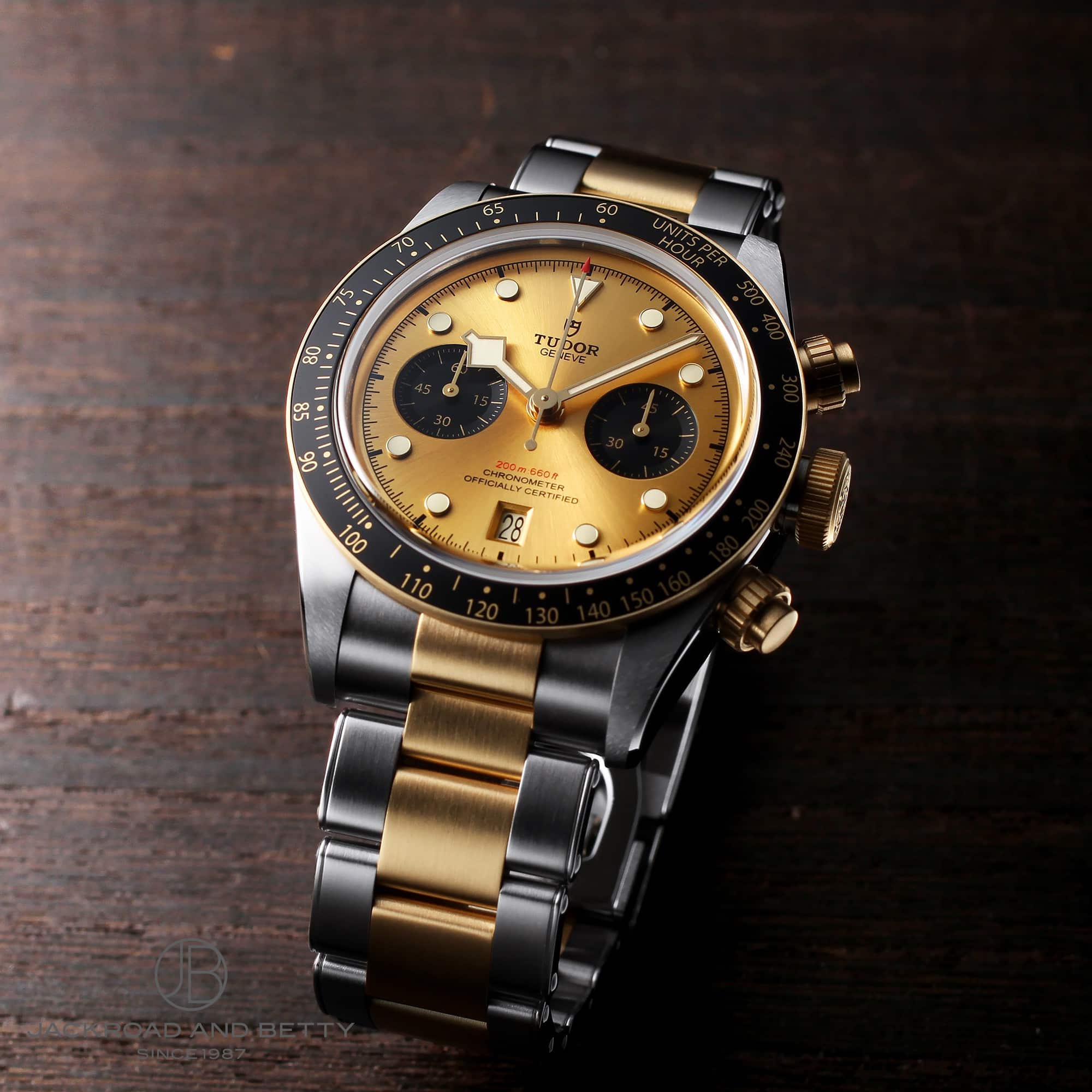 TUDOR 79363N ブラックベイクロノS&G ブレスとファブリックブレス www ...