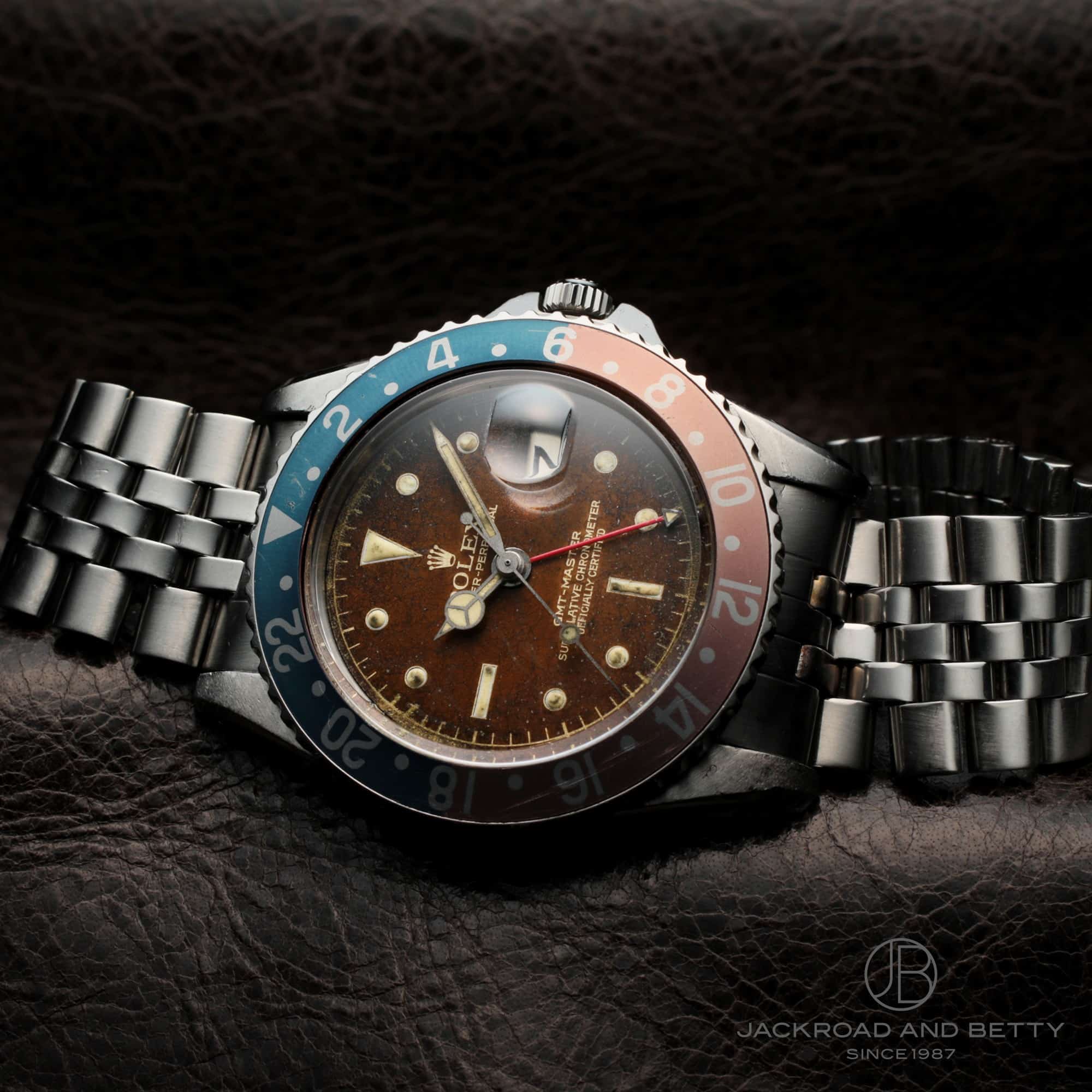 け*う様 【純正/希少】ROLEX GMT1675 極太トロピカルチェンジインサ 純正/希少】ROLEX GMT1675 極太トロピカルブラウンインサート