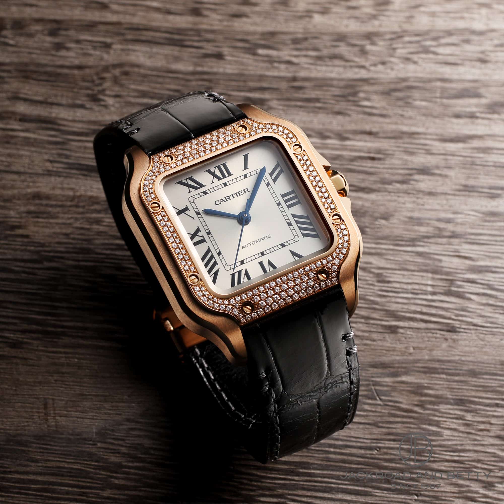 パリ本店購入美品！サントス ドゥ カルティエ MM Cartier 中古)CARTIER カルティエ サントス ドゥ カルティエ MM WSSA0010