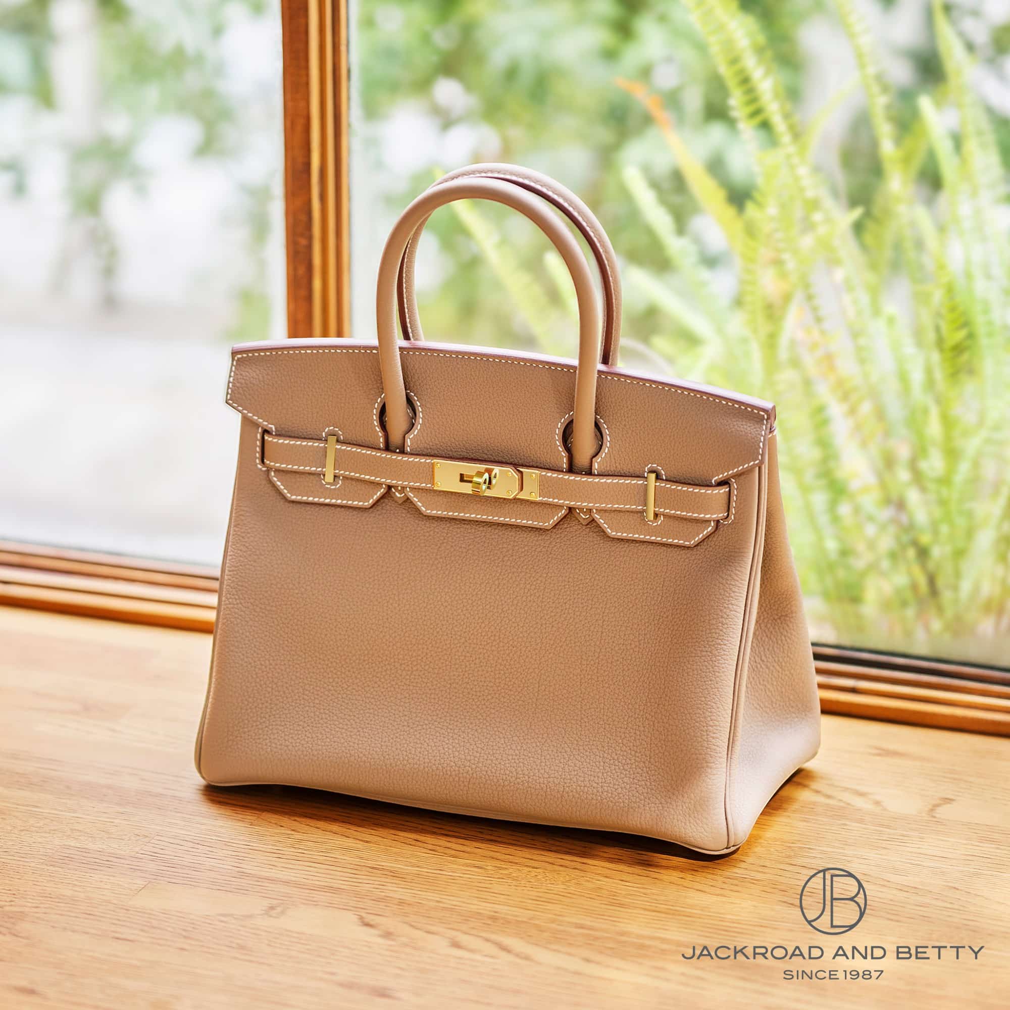 エルメス ベージュ スエードのワラビー26cm 美品 バーキン30 エトゥープ ベージュ[H027633CC18] Birkin 30 Etoupe Beige