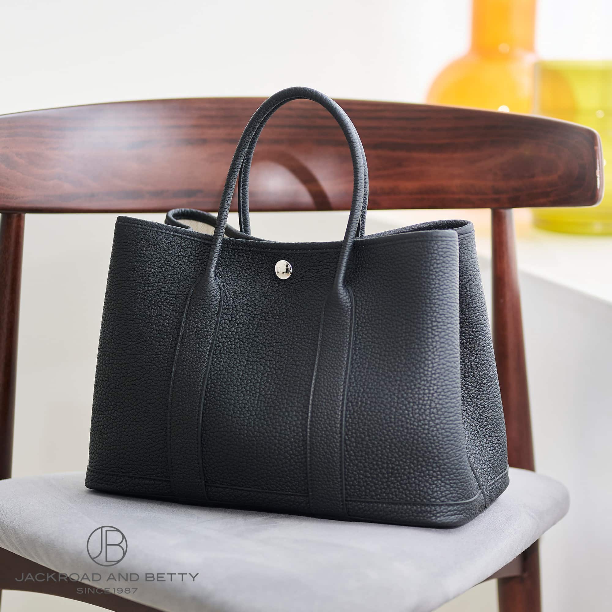 極美品　保存袋付き　★HERMES★（エルメス）ガーデンパーティPM ブラック エルメス ガーデンパーティ PM 黒 | 北九州（小倉）・下関の質屋