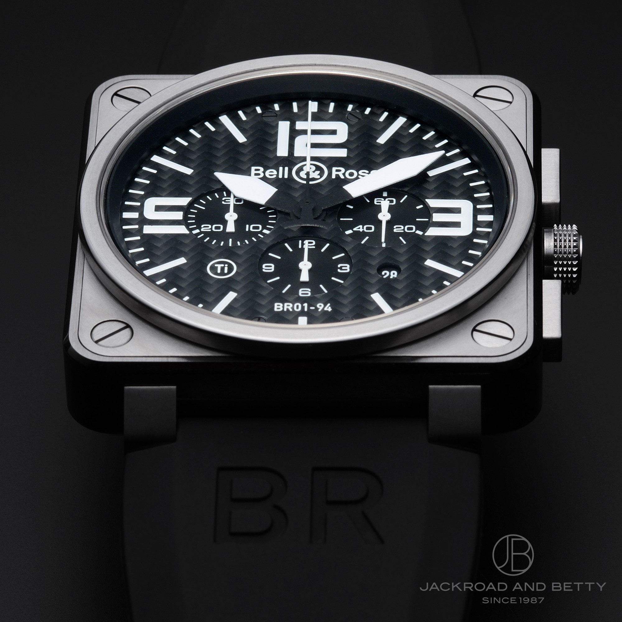 ベル＆ロス Bell & Ross プロ　チタニウム BR01-94-TT チタン ベルト：ラバー 自動巻き メンズ 腕時計