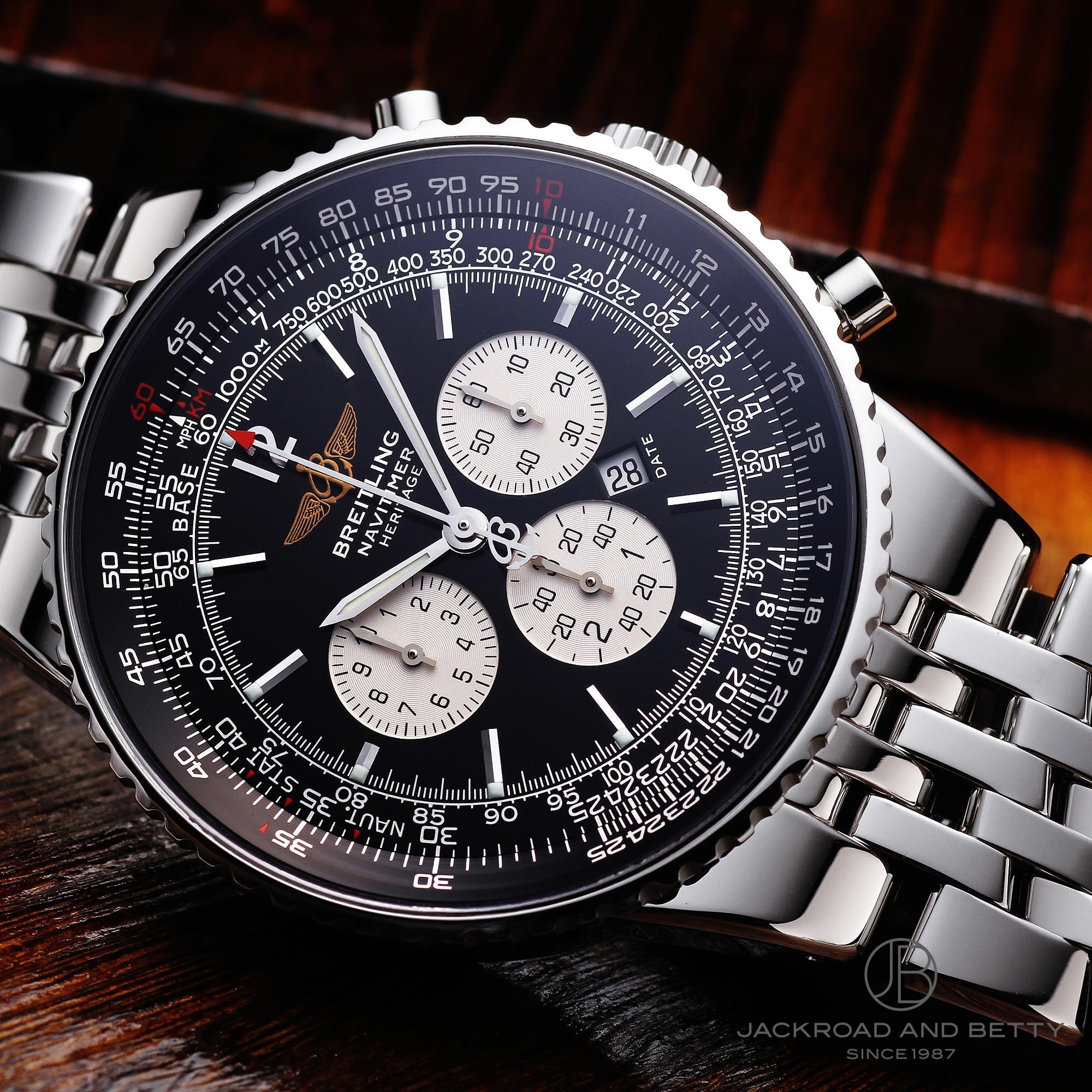 ブライトリング BREITLING A35350 ナビタイマー ヘリテージ クロノグラフ 自動巻き メンズ 良品 _764902