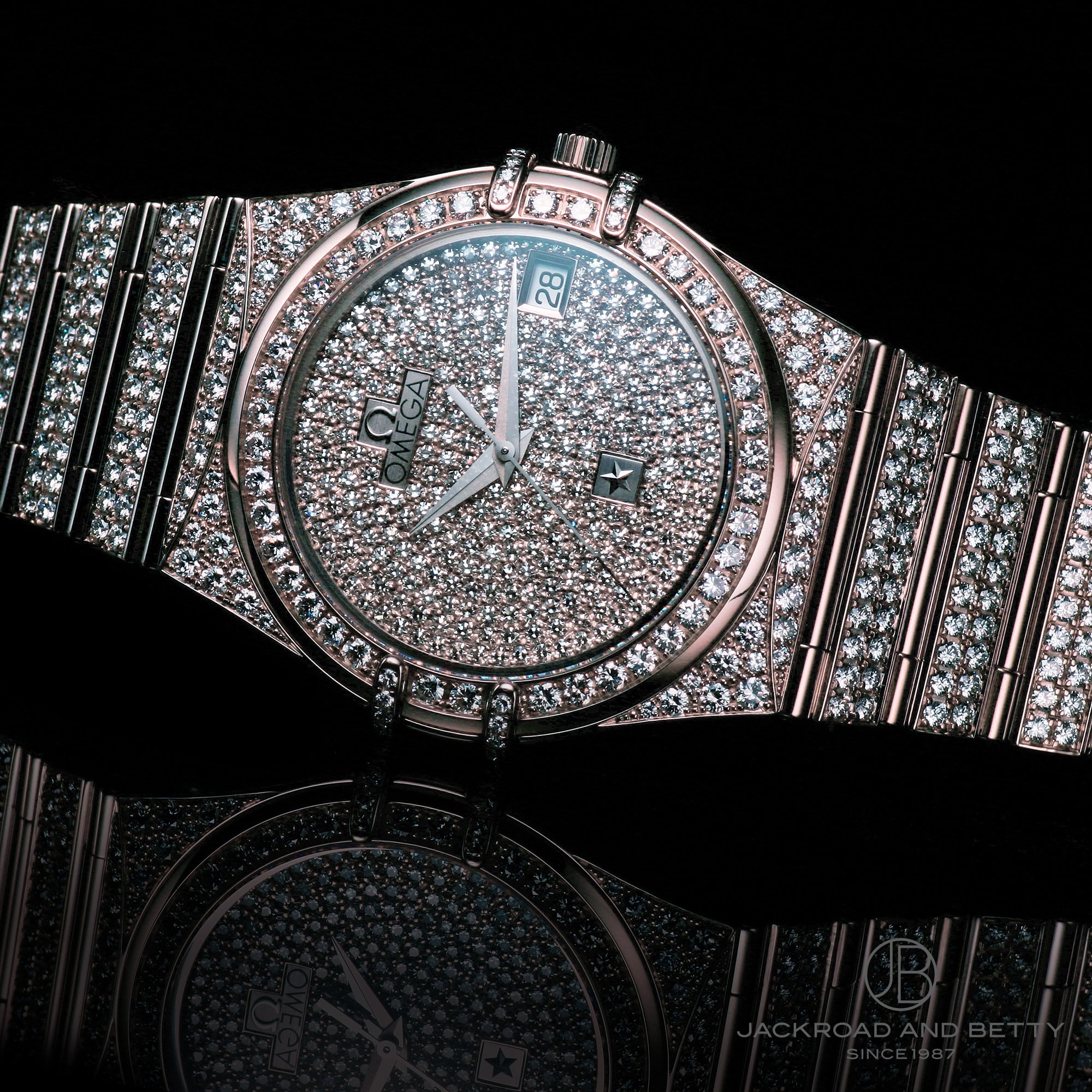 主人が購入したものなのでダイヤモンドの単価高騰！ダイヤモンド文字盤　ROIS メンズ　腕時計