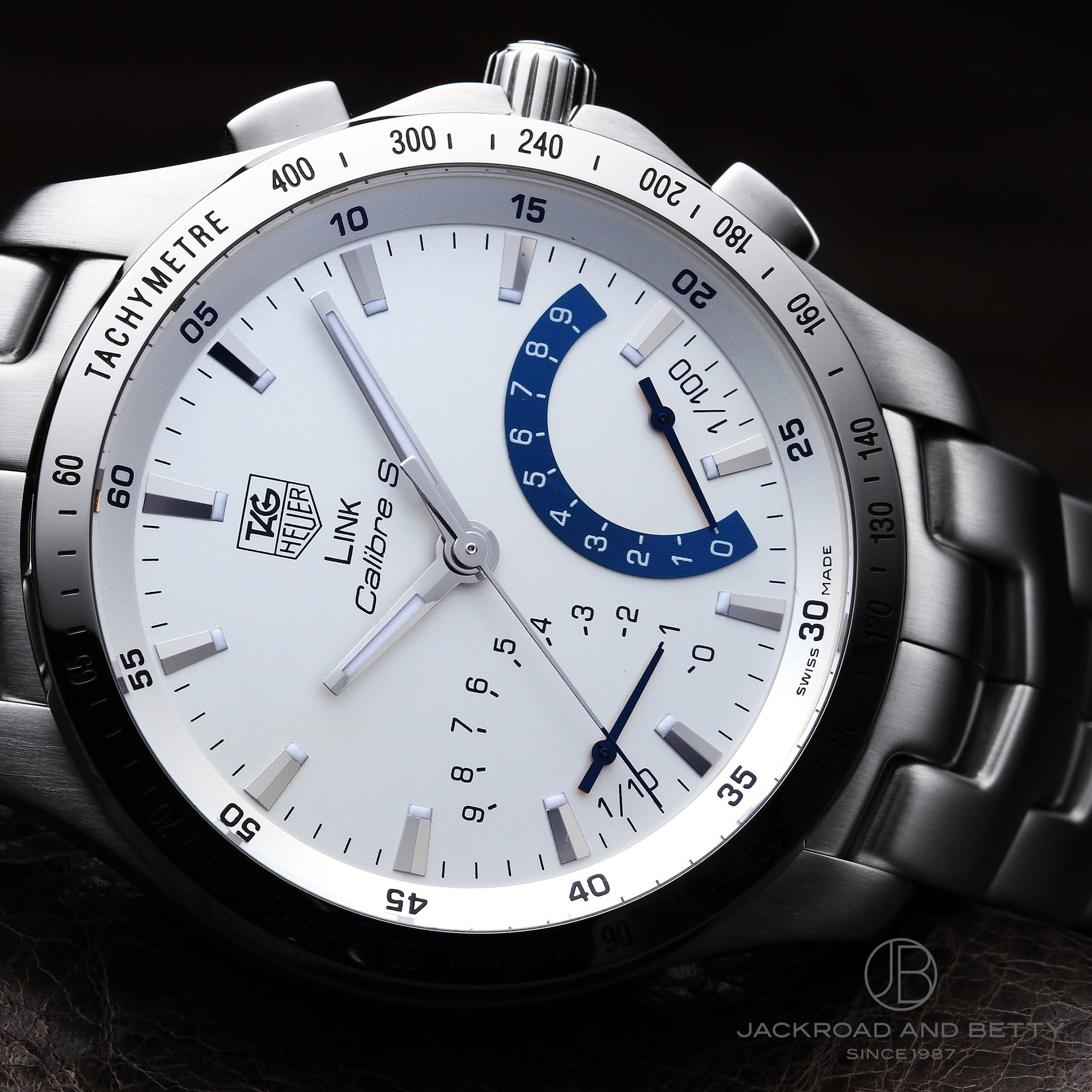 TAGHeuer Quartz Watch Analog Stainless Steel WHT SLV CJF7111