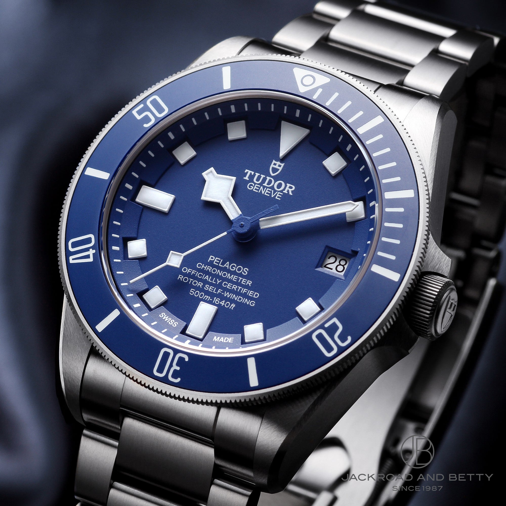 【112940】TUDOR チュードル  25600TB ペラゴス ブルーダイヤル TI 自動巻き ギャランティーカード 純正ボックス 腕時計 時計 WATCH メンズ 男性 男 紳士