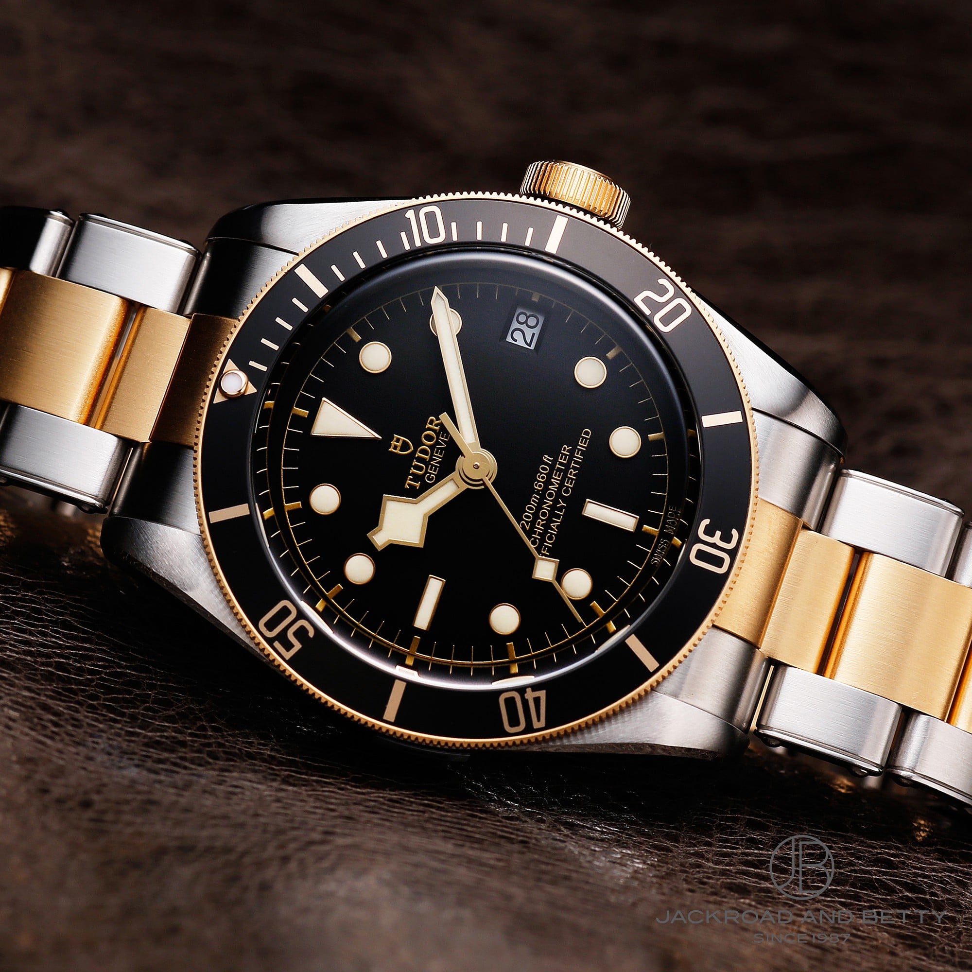 チュードル TUDOR 79733N ヘリテージ ブラックベイ41 デイト YGコンビ 自動巻き メンズ 極美品 箱・保証書付き_749212