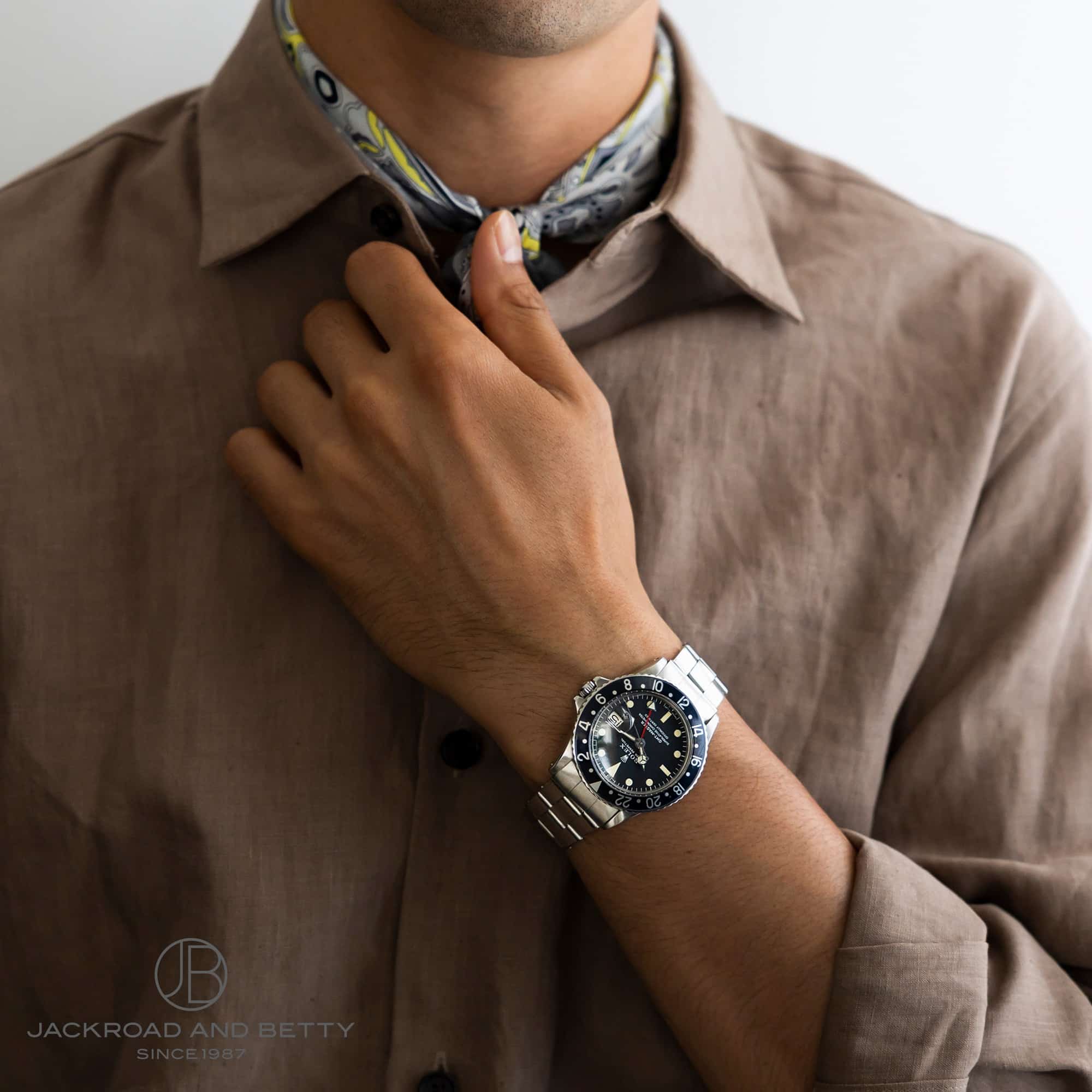 腕時計 男性 メンズ ウォッチ GMTマスター モデル ノーロゴ ロゴ無し 機械式 自動巻き ハイエンド オマージュ ブランド 防水 日付【HU1】