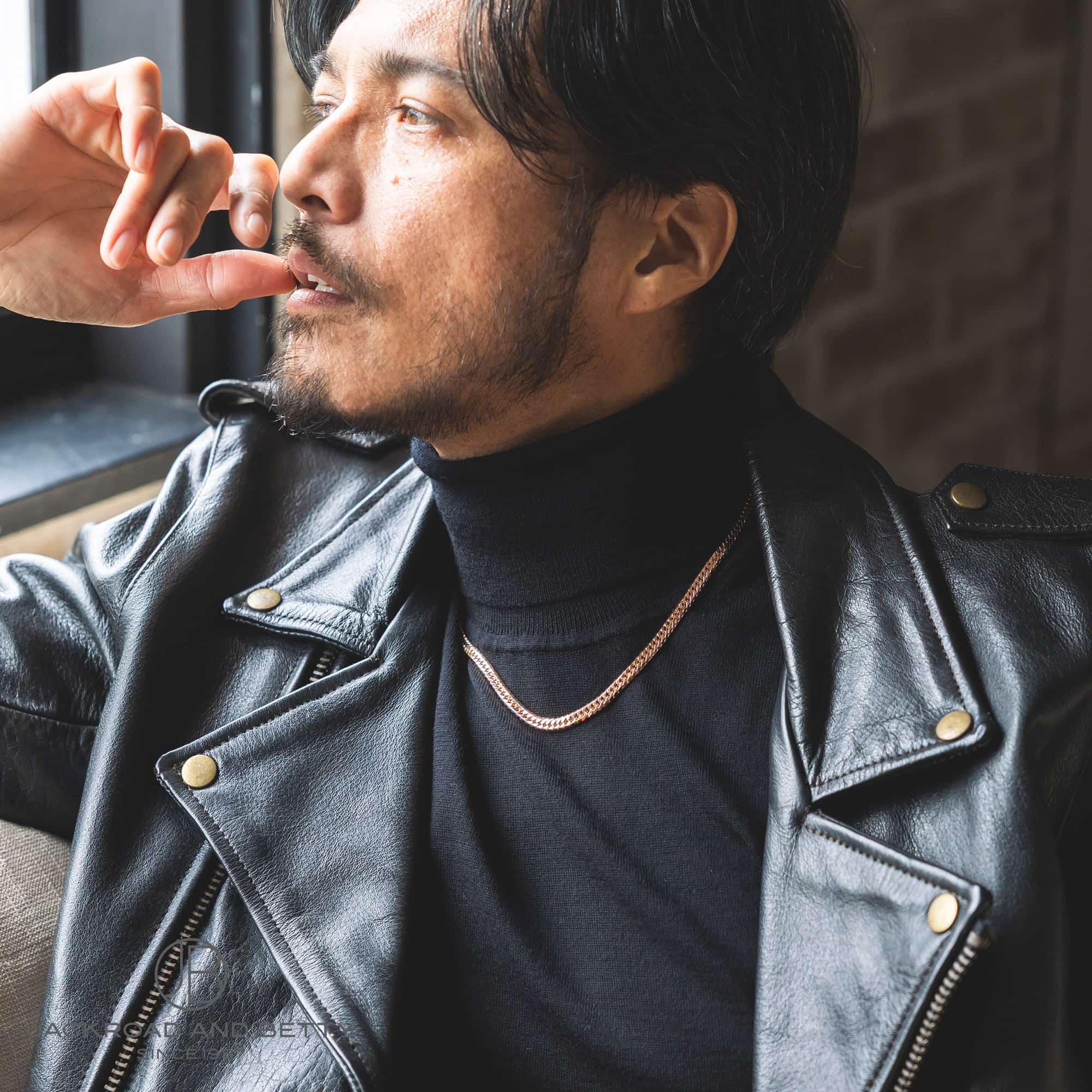 喜平 K18PG 6面 ダブル 50g 50cm ネックレス 造幣局刻印有り