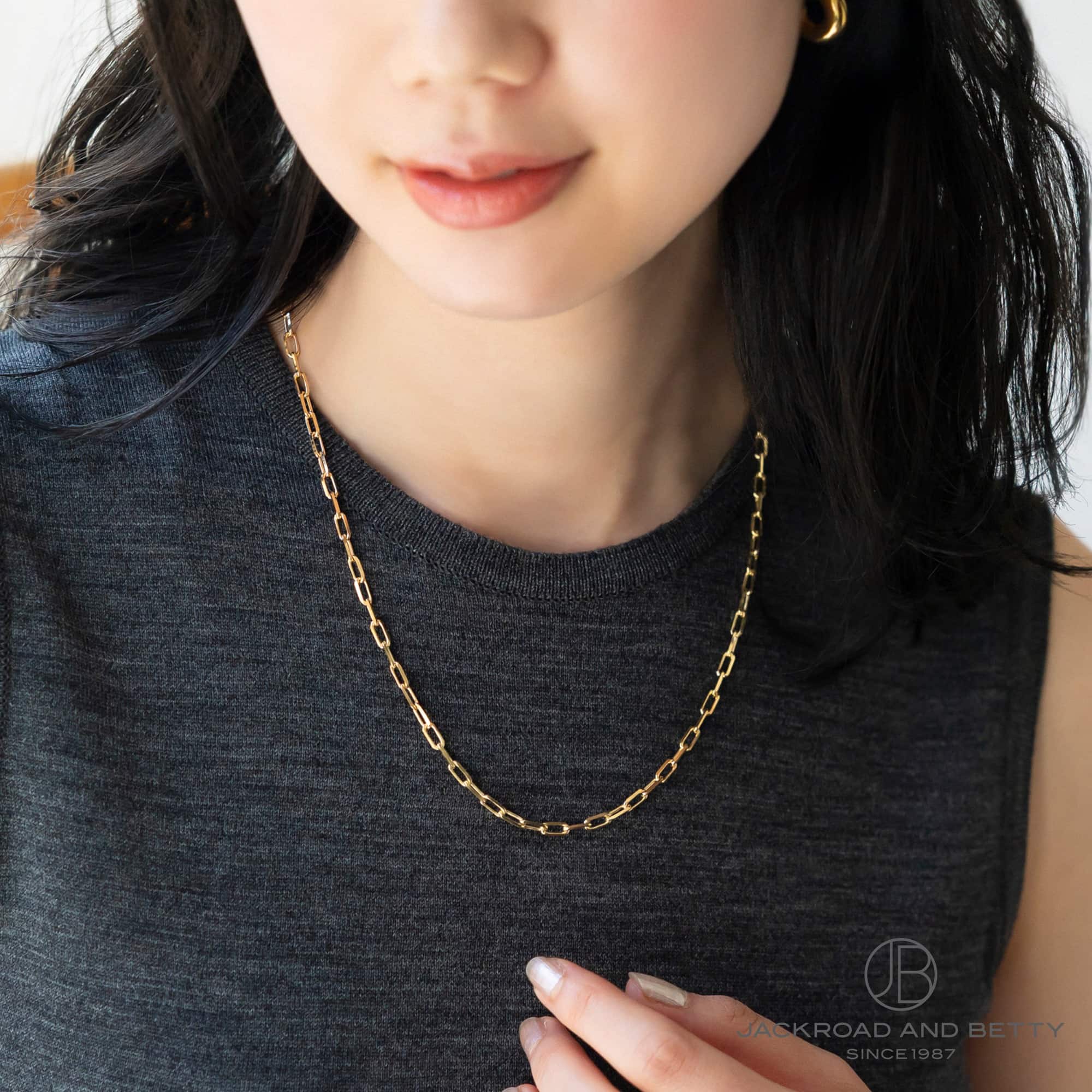 ネックレスチェーン　単品 粗目小豆チェーン ネックレス Pt850 幅3.8mm 1.2φ 60cm