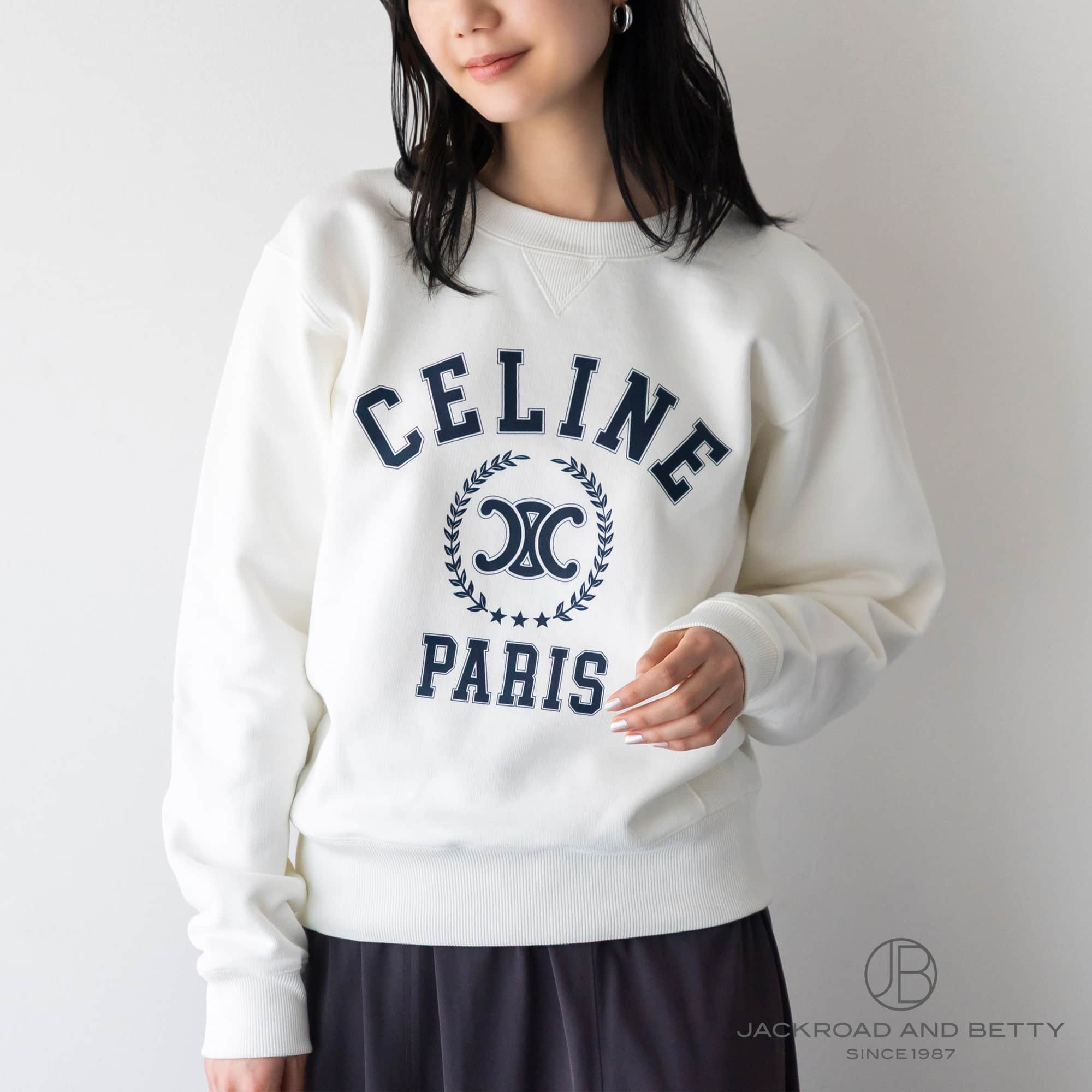 セリーヌ　celine トップス CELINE オーバーサイズ スウェットシャツ／コットンフリース XS