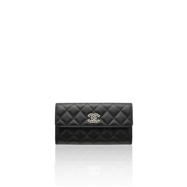 CHANEL Wジップミディアムウォレット財布