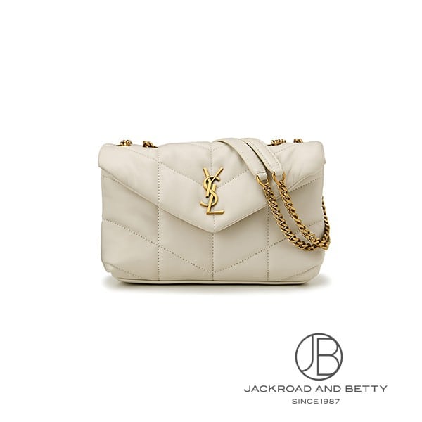 イヴ・サンローラン白ハンドバッグ 【公式通販】