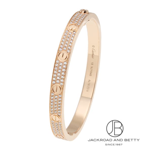 洗練ジュエリー【Cartier】LOVE ブレスレット セミパヴェ WG 洗練ジュエリー【Cartier】LOVE ブレスレット セミパヴェ WG