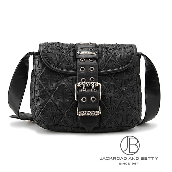 クロムハーツ セメタリー クロスパッチ キルテッド レザー ショルダー