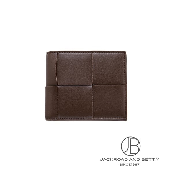 BOTTEGA VENETA 二つ折り財布 CASSETE カセット 743004 VBWD2 カセット 二つ折り ウォレット ブラウン[743004 VBWD2 2017