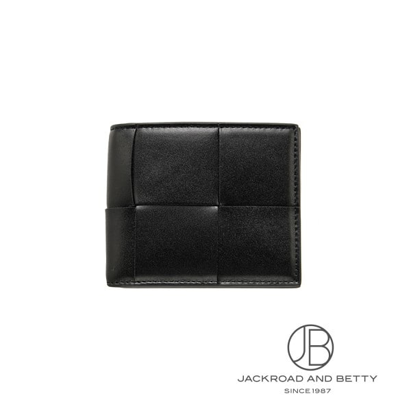 カセット 二つ折り ウォレット ブラック 黒[743004 VBWD2 8803