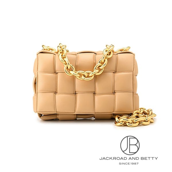 BOTTEGA VENETA ショルダーバッグ 631421 VBWZ0 チェーン カセット ショルダーバッグ アーモンド ベージュ