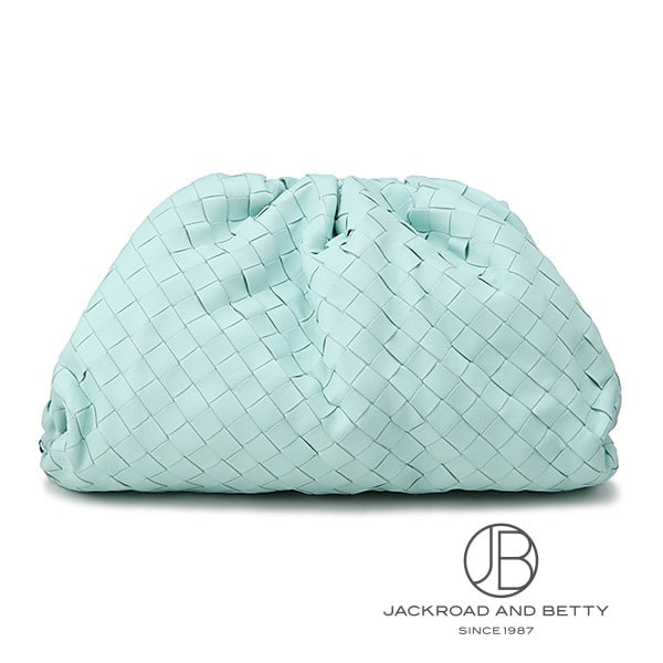 美品‼️ボッテガ　Bottega Veneta ポーチ　ブルー ポーチ クラッチ バッグ ライトブルー[576175 VO0BL 4821] Pouch