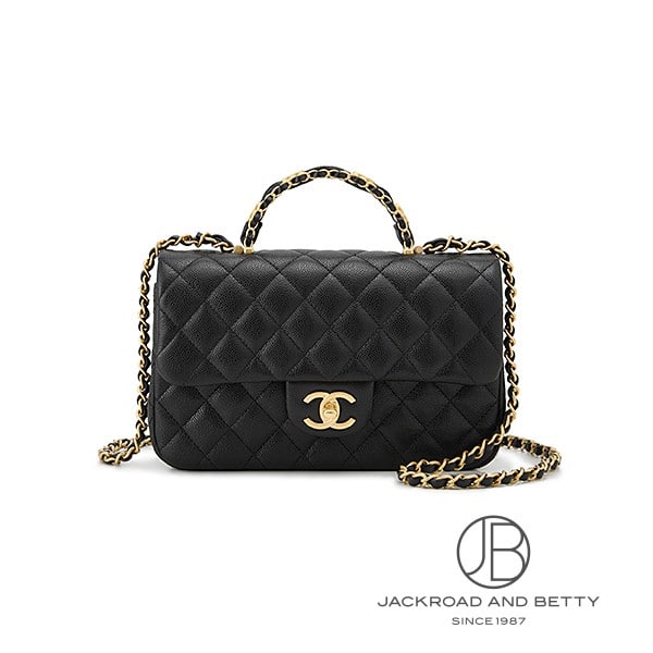 マトラッセ スモールトップハンドル フラップ バッグ ブラック マトラッセ スモールトップハンドル フラップ バッグ ブラック