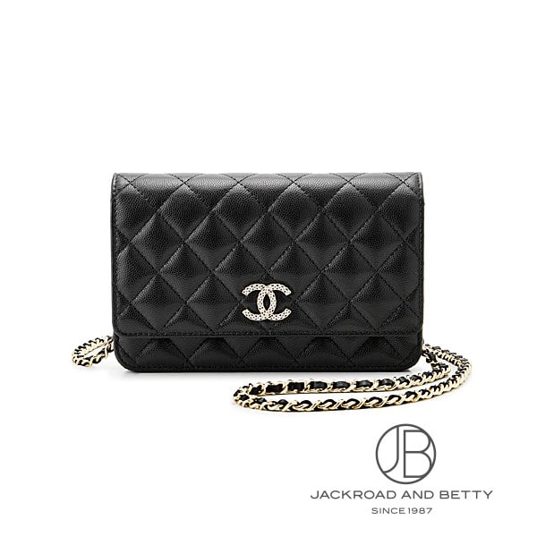 ブラックキャビア woc チェーンウォレット チェーンウォレット 長財布 ブラック 黒[AP3395 B12928 94305] Chain