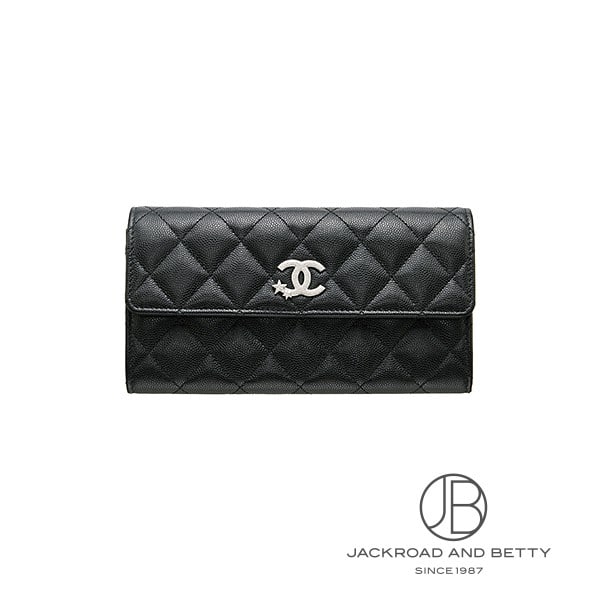 マトラッセ クラシック ロング フラップ ウォレット ブラック 黒