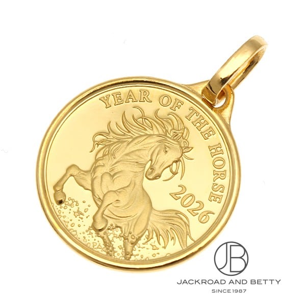 K24 純金 1/10オンス 2026年 ホース コイン ペンダントトップ[] Pure
