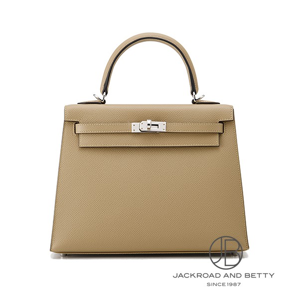 ケリー25 外縫い プシエール ベージュ[] Kelly 25 Outer Stitch